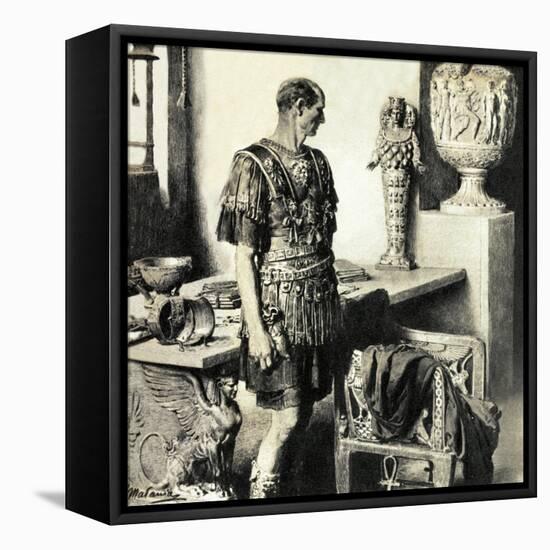 The Day That Caesar Died-Fortunino Matania-Framed Stretched Canvas