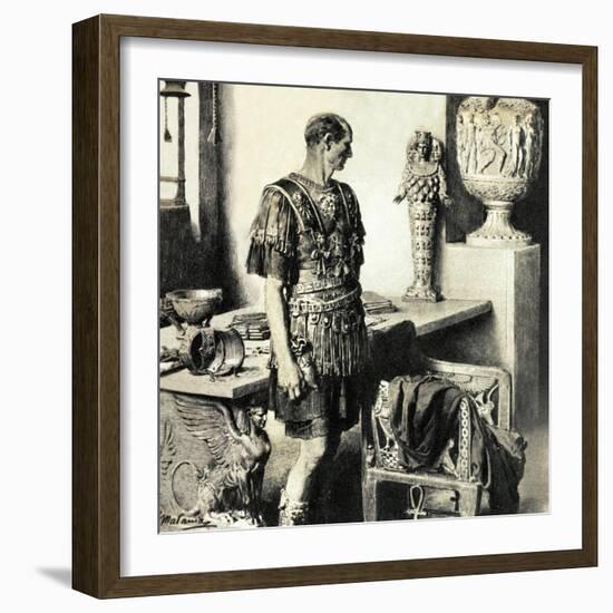 The Day That Caesar Died-Fortunino Matania-Framed Giclee Print