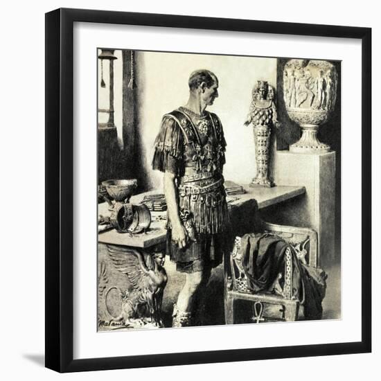 The Day That Caesar Died-Fortunino Matania-Framed Giclee Print