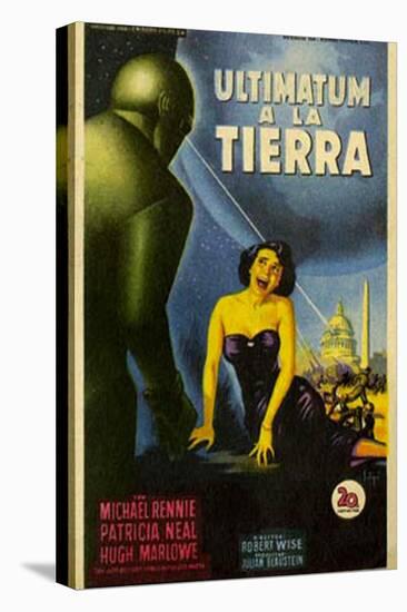 The Day The Earth Stood Still, Italian Movie Poster, 1951-null-Stretched Canvas