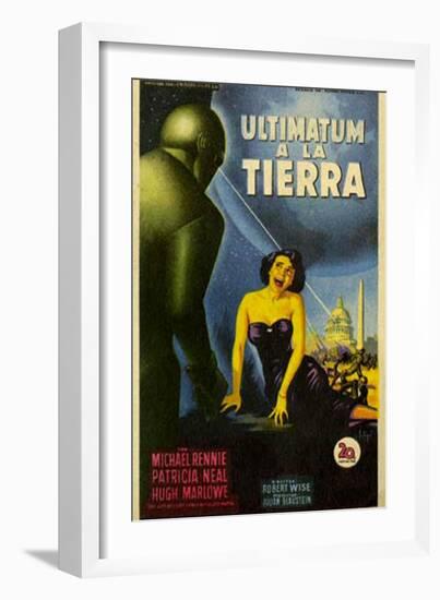 The Day The Earth Stood Still, Italian Movie Poster, 1951-null-Framed Art Print