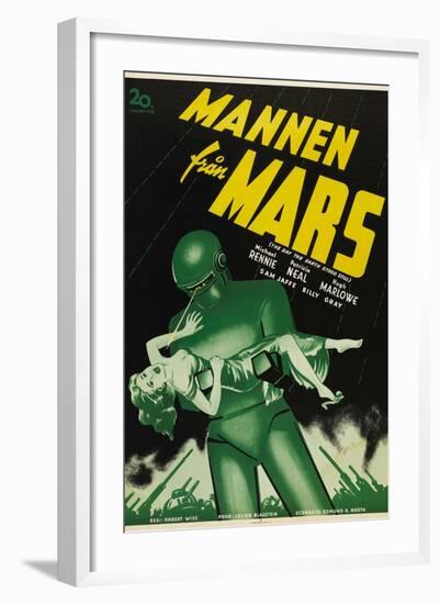 The Day The Earth Stood Still, Swedish Movie Poster, 1951-null-Framed Art Print