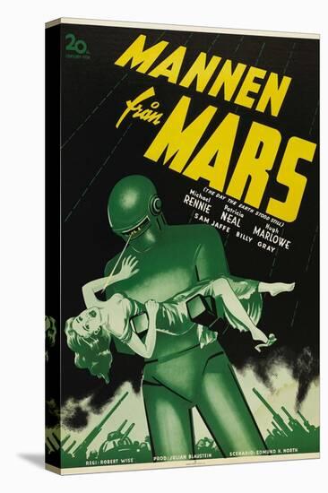 The Day The Earth Stood Still, Swedish Movie Poster, 1951-null-Stretched Canvas