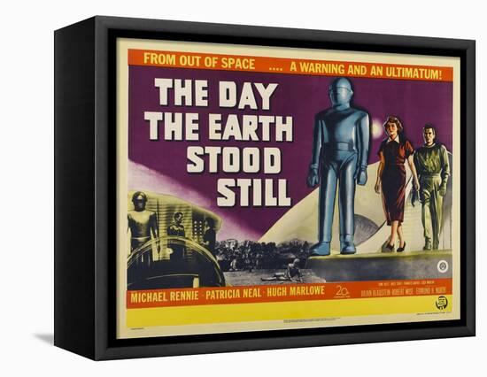 The Day The Earth Stood Still, UK Movie Poster, 1951-null-Framed Stretched Canvas