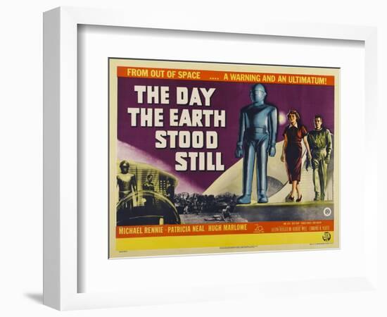 The Day The Earth Stood Still, UK Movie Poster, 1951-null-Framed Art Print