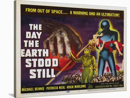 The Day The Earth Stood Still, UK Movie Poster, 1951-null-Stretched Canvas