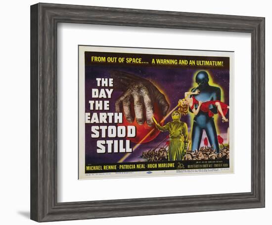 The Day The Earth Stood Still, UK Movie Poster, 1951-null-Framed Art Print