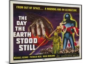 The Day The Earth Stood Still, UK Movie Poster, 1951-null-Mounted Art Print