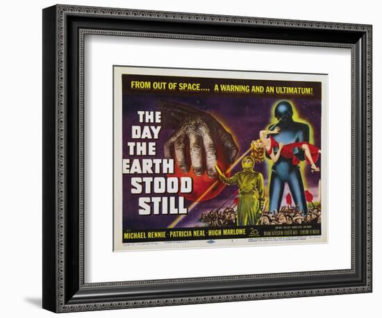 The Day The Earth Stood Still, UK Movie Poster, 1951-null-Framed Art Print