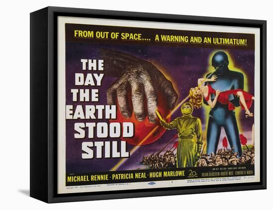 The Day The Earth Stood Still, UK Movie Poster, 1951-null-Framed Stretched Canvas