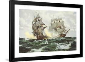 The Days of Adventure-Montague Dawson-Framed Premium Giclee Print