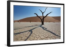 The Dead Acacia Trees of Deadvlei at Sunrise-Alex Saberi-Framed Photographic Print