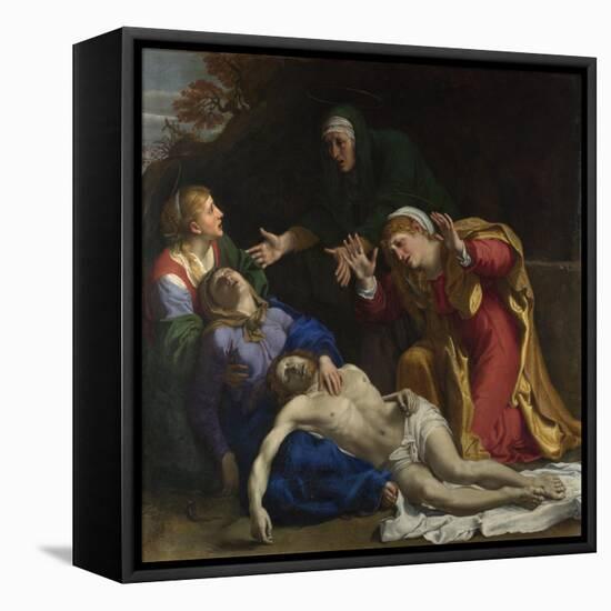 The Dead Christ Mourned (The Three Marie), Ca 1604-Annibale Carracci-Framed Stretched Canvas