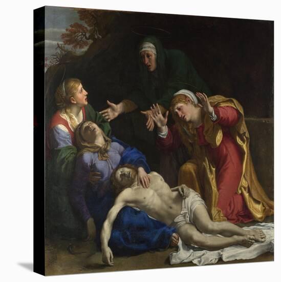 The Dead Christ Mourned (The Three Marie), Ca 1604-Annibale Carracci-Stretched Canvas