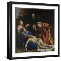 The Dead Christ Mourned (The Three Marie), Ca 1604-Annibale Carracci-Framed Giclee Print