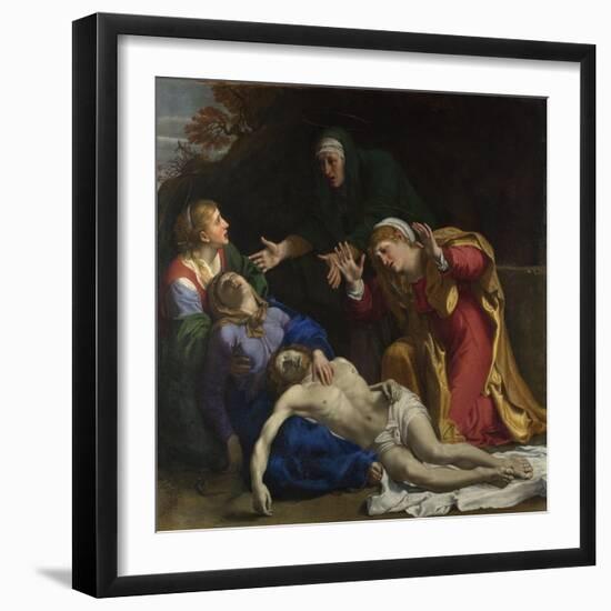 The Dead Christ Mourned (The Three Marie), Ca 1604-Annibale Carracci-Framed Giclee Print
