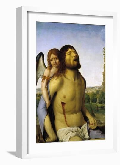 The Dead Christ Supported by an Angel-Antonello da Messina-Framed Giclee Print