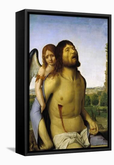 The Dead Christ Supported by an Angel-Antonello da Messina-Framed Stretched Canvas