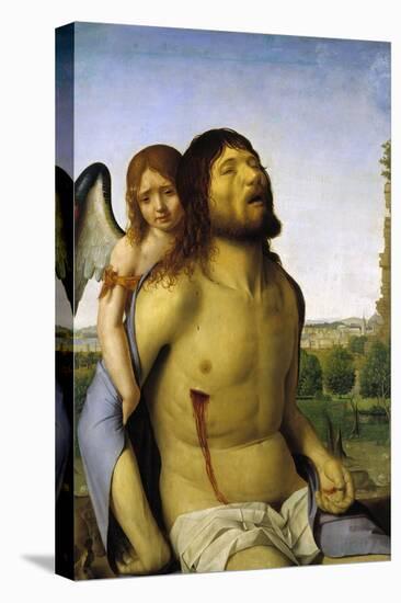 The Dead Christ Supported by an Angel-Antonello da Messina-Stretched Canvas