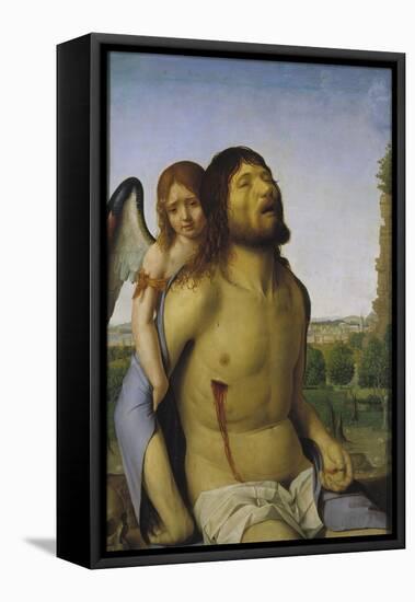 The Dead Christ Supported by an Angel-Antonello da Messina-Framed Stretched Canvas