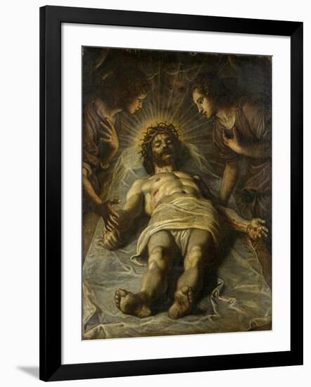 The Dead Christ with Two Angels-Jacopo Robusti Tintoretto-Framed Giclee Print