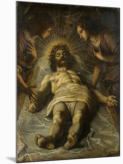 The Dead Christ with Two Angels-Jacopo Robusti Tintoretto-Mounted Giclee Print