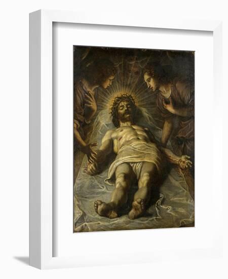 The Dead Christ with Two Angels-Jacopo Robusti Tintoretto-Framed Giclee Print