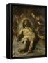 The Dead Christ with Two Angels-Jacopo Robusti Tintoretto-Framed Stretched Canvas