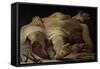 The Dead Christ-Annibale Carracci-Framed Stretched Canvas