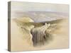 The Dead Sea Looking Towards Moab, April 4th 1839, Plate 50-David Roberts-Stretched Canvas