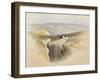 The Dead Sea Looking Towards Moab, April 4th 1839, Plate 50-David Roberts-Framed Giclee Print