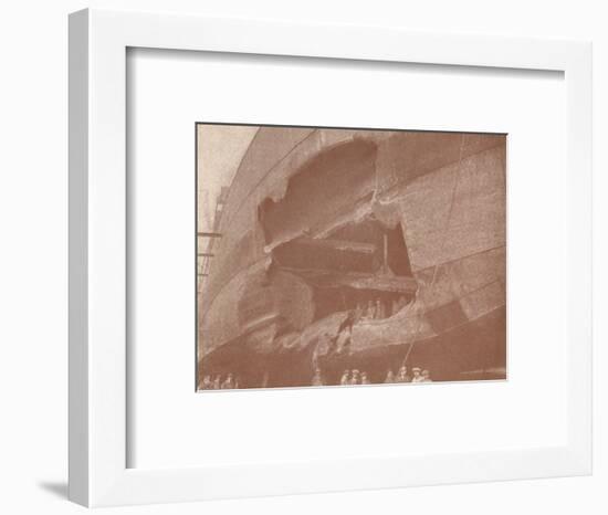 The deadly effect of a torpedo, c1917 (1919)-FC Coleman-Framed Photographic Print