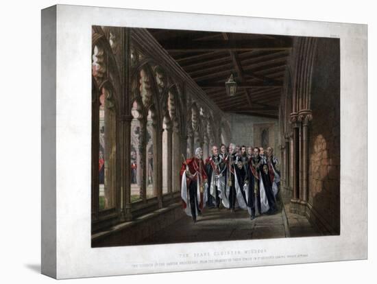 The Dean's Cloister, Windsor, 10 March 1863-null-Stretched Canvas