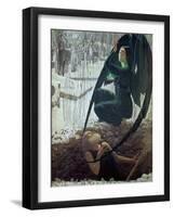 The Death and the Gravedigger, 1900-Carlos Schwabe-Framed Giclee Print