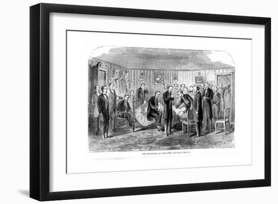 The Death-Bed of President Abraham Lincoln, 1865-null-Framed Giclee Print