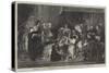 The Death Bed of Robert, King of Naples-Alfred W. Elmore-Stretched Canvas