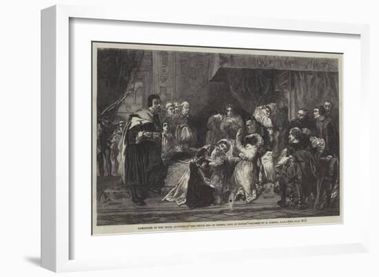 The Death Bed of Robert, King of Naples-Alfred W. Elmore-Framed Giclee Print