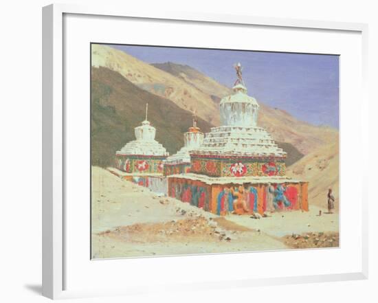 The Death Memorial in Ladakh, 1875-Vasili Vasilievich Vereshchagin-Framed Giclee Print