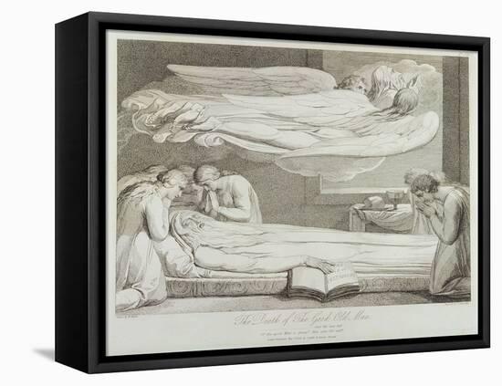 The Death of a Good Old Man, P.11, Illustration from 'The Grave, a Poem'-William Blake-Framed Stretched Canvas