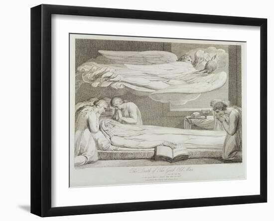 The Death of a Good Old Man, P.11, Illustration from 'The Grave, a Poem'-William Blake-Framed Giclee Print