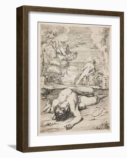 The Death of Abel, Late 1630s-Early 1640s-Francois Perrier-Framed Giclee Print