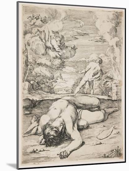 The Death of Abel, Late 1630s-Early 1640s-Francois Perrier-Mounted Giclee Print