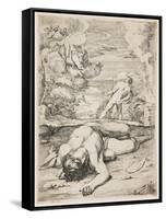 The Death of Abel, Late 1630s-Early 1640s-Francois Perrier-Framed Stretched Canvas