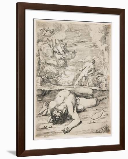 The Death of Abel, Late 1630s-Early 1640s-Francois Perrier-Framed Giclee Print