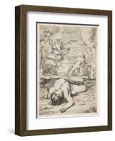 The Death of Abel, Late 1630s-Early 1640s-Francois Perrier-Framed Giclee Print