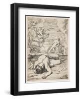 The Death of Abel, Late 1630s-Early 1640s-Francois Perrier-Framed Giclee Print