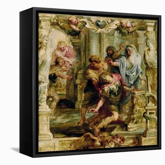 The Death of Achilles, 1630-1635-Peter Paul Rubens-Framed Stretched Canvas