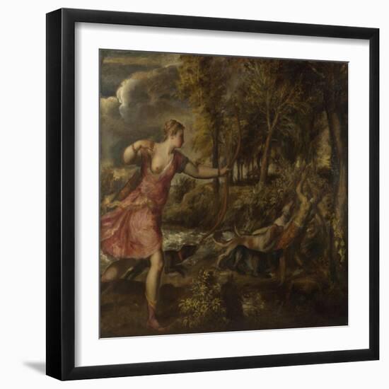 The Death of Actaeon, Ca 1559-1575-Titian (Tiziano Vecelli)-Framed Giclee Print