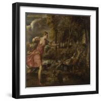 The Death of Actaeon, Ca 1559-1575-Titian (Tiziano Vecelli)-Framed Giclee Print