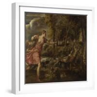 The Death of Actaeon, Ca 1559-1575-Titian (Tiziano Vecelli)-Framed Giclee Print